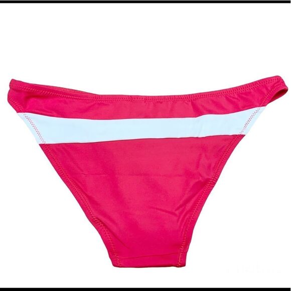Solid & Striped Brooke in Grenadine Coral and White Bikini Bottom Size Small - Picture 7 of 9
